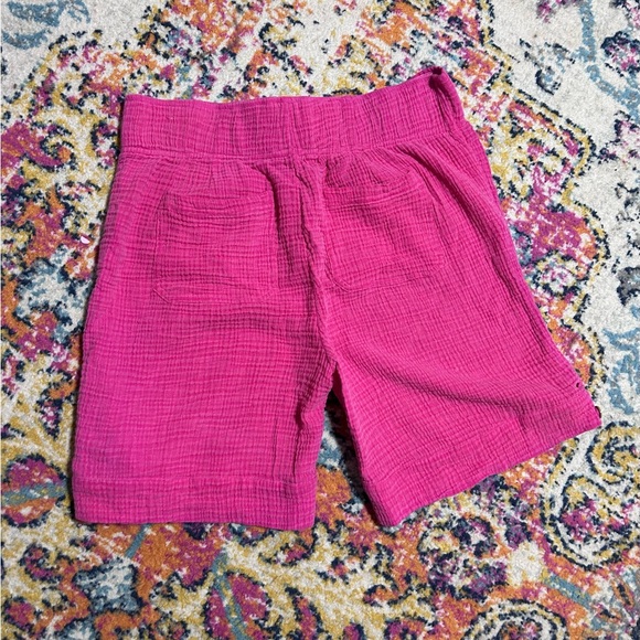 Soft Surrounding | Pink Gauze Cotton Shorts Small High Rise Del Ray Cuff Shorts - Picture 4 of 10